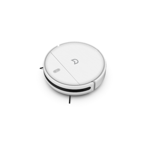 Robot vacuum IRBIS Bean 0121, 2600 mAh, 28W, white. Incl.: charging stat, power adapter, remote, AAA batt. 2, nozzle & cloth for wet, water tank, dust collector, brushes 2, fitler 4, cleaning brush