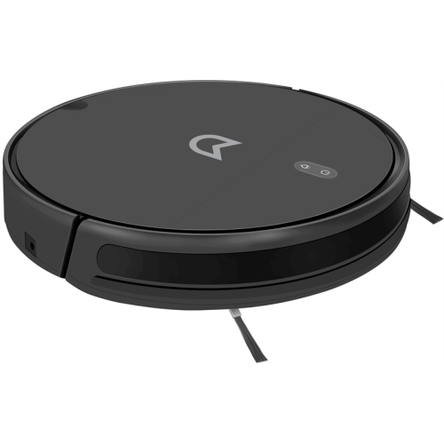 Robot vacuum IRBIS Bean 0321, 2600 mAh, 28W, black. Incl.: charging stat, power adapter, remote, AAA batt. 2, nozzle & cloth for wet, water tank, dust collector, brushes 2, filter 4, cleaning brush