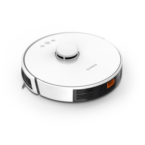 Robot vacuum IRBIS Peach 0421,2500 mAh,28W,3000Pa, Hyrpscope,White, charging stat, power adapter, roller brush & cloth for wet, water tank, dust collector, brushes 2, HEPA filter 2, cleaning brush