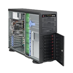 Supermicro SuperChassis 4U 743TQ-903B-SQ/ no HDD(8)LFF/ 3x 5.25/ 7xFH/ 1x900W 80+(12