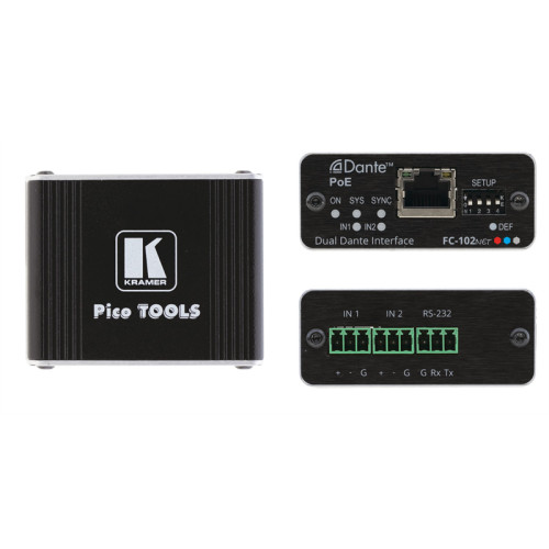 Kramer FC-102NET Двухканальный кодер аудиосигнала из интерфейса Dante™; поддержка PoE