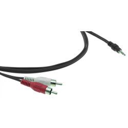 Kramer C-A35M/2RAM-10 Кабель 3.5mm Audio на 2 RCA (Вилка - Вилки), 3 м