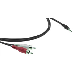 Kramer C-A35M/2RAM-15 Кабель 3.5mm Audio на 2 RCA (Вилка - Вилки), 4,6 м