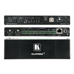 Kramer DSP-62-AEC Процессор цифровой обработки звука со встроенным микшером и коммутатором аудиосигналов; поддержка PoE