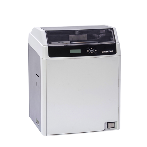 Dascom DC-7600: двусторонний, ретрансфер, 600 точек на дюйм, 55 сек/карту; USB, USB2, Ethernet