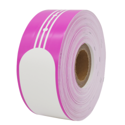 Ninestar (G&G) браслеты для термопринтеров, 35 mm/260 mm, втулка 24 мм, цвет розовый, 100 шт в рулоне, клипсы в комплекте