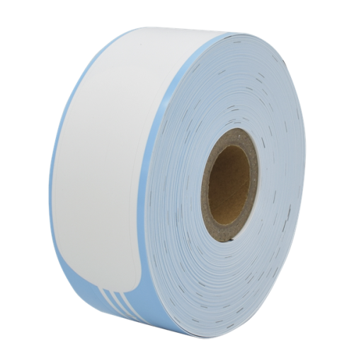 Ninestar (G&G) браслеты для термопринтеров, 35 mm/260 mm, втулка 24 мм, цвет голубой, 100 шт в рулоне, клипсы в комплекте