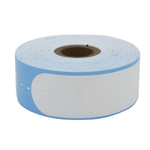 Ninestar (G&G) браслеты для термопринтеров, 35 mm/260 mm, втулка 24 мм, цвет голубой, 100 шт в рулоне, клипсы в комплекте