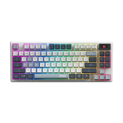 Keyboard MSI FORGE GK600 TKL, Wireless, Mechanical Linear Switches, RGB LED, 4000mA/h, Sky