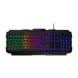 Keyboard MSI FORGE GK100, Wired, RGB lighting, Anti-ghosting Capability, Black
