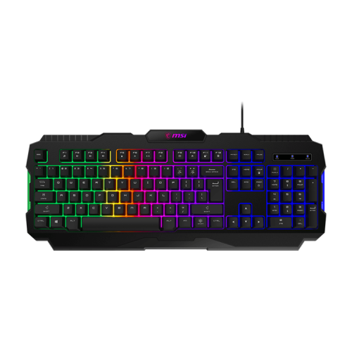 Keyboard MSI FORGE GK100, Wired, RGB lighting, Anti-ghosting Capability, Black