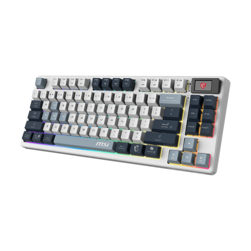 Keyboard MSI FORGE GK600 TKL, Wireless, Mechanical Linear Switches, RGB LED, 4000mA/h, Sky