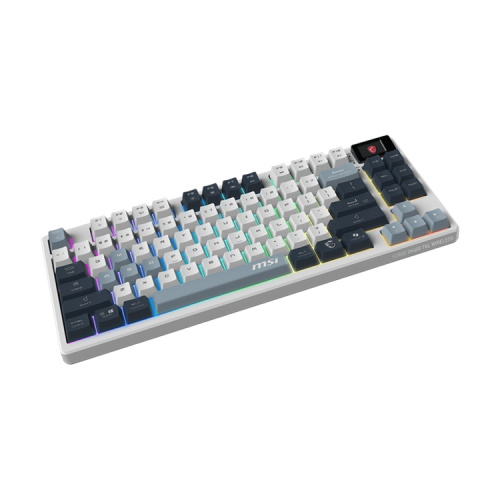 Keyboard MSI FORGE GK600 TKL, Wireless, Mechanical Linear Switches, RGB LED, 4000mA/h, Sky