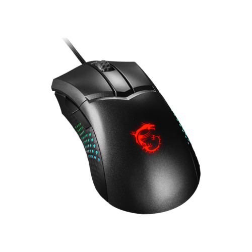 Gaming Mouse MSI Clutch GM51 Lightweight,  Wired, FriXionFree cable, DPI 6400 (max. 26000 by software), 3 Zone RGB lighting, Right handed, 75g,  Black