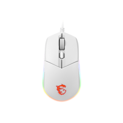 Gaming Mouse MSI Clutch GM11, Wired, DPI 5000, symmetrical design, RGB lighting, White