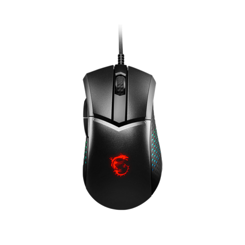Gaming Mouse MSI Clutch GM51 Lightweight,  Wired, FriXionFree cable, DPI 6400 (max. 26000 by software), 3 Zone RGB lighting, Right handed, 75g,  Black