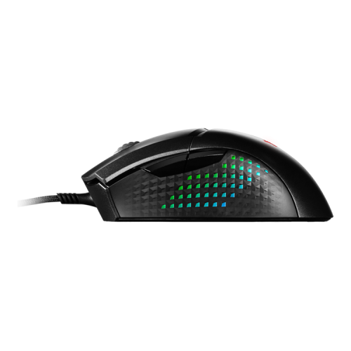 Gaming Mouse MSI Clutch GM51 Lightweight,  Wired, FriXionFree cable, DPI 6400 (max. 26000 by software), 3 Zone RGB lighting, Right handed, 75g,  Black
