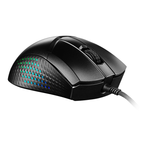 Gaming Mouse MSI Clutch GM51 Lightweight,  Wired, FriXionFree cable, DPI 6400 (max. 26000 by software), 3 Zone RGB lighting, Right handed, 75g,  Black