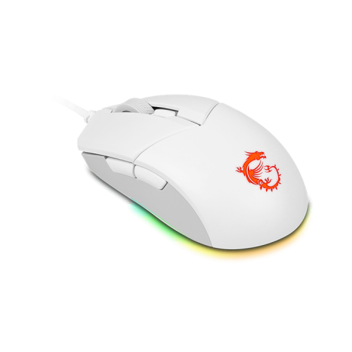 Gaming Mouse MSI Clutch GM11, Wired, DPI 5000, symmetrical design, RGB lighting, White