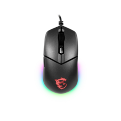 Gaming Mouse MSI Clutch GM11, Wired, DPI 5000, symmetrical design, RGB lighting, Black