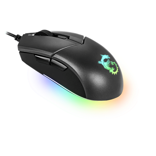 Gaming Mouse MSI Clutch GM11, Wired, DPI 5000, symmetrical design, RGB lighting, Black