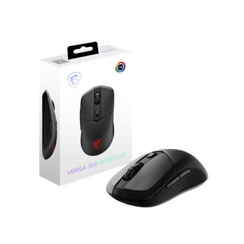 Mouse MSI VERSA 300, Wireless, 60g, DPI 8000, Symmetrical design, black