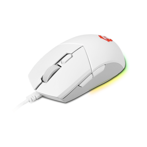 Gaming Mouse MSI Clutch GM11, Wired, DPI 5000, symmetrical design, RGB lighting, White
