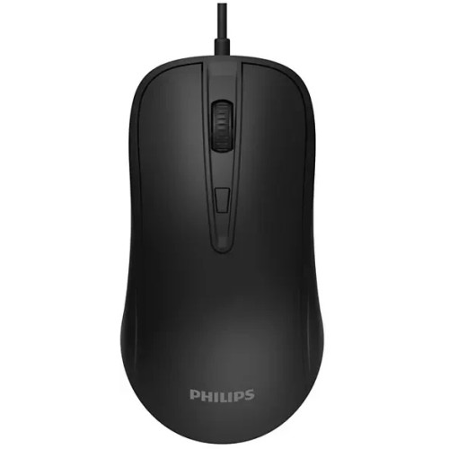 Philips  Проводная Мышь SPK7214, 4 кноп., USB 2.0, 800-1600dpi, Чёрный