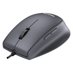 Philips  Проводная Мышь SPK7327, 5 кноп., USB 2.0, 1600dpi, бесшумная, Чёрный