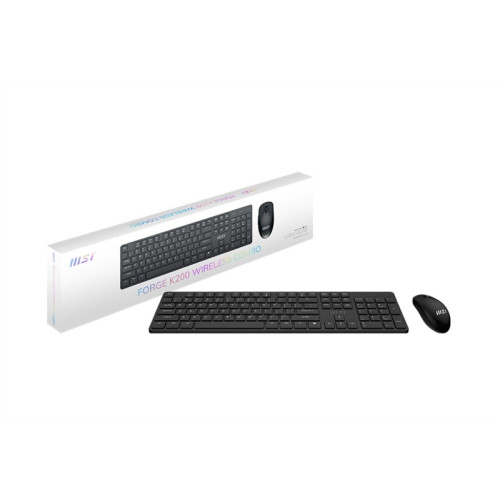 Keyboard and Mouse MSI FORGE K200 Combo, Wireless, Black