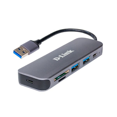 D-Link DUB-1325/A1A, 2-port USB 3.0, USB Type-C port, SD and microSD card slots Hub.2 downstream USB type A (female) ports, 1 downstream USB type C (female) port, 1 upstream USB type A (male), 1 SD