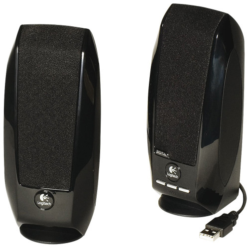 Logitech Speaker System S-150, 2.0, 1.2W(RMS), USB, Black, [980-000029]