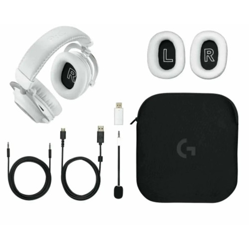 Logitech Wireless Gaming Headset G Pro X 2, 2.4GHz (USB), BLUETOOTH, White, [981-001269]