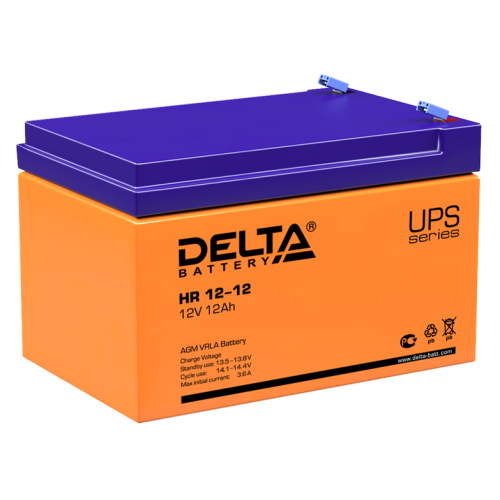 Delta Аккумуляторная батарея для ИБП HR 12-12 (12V/12Ah)