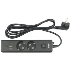 Power Cube сетевой фильтр c USB, 1,9 метра, USB-порты:Type-A: 2 шт,Type-C: 1 шт.зарядка 3.5А/20вт, 2 розетки с заземлением, 16А/3,5кВт, cечение провода: 3х1,0мм2, белый, 2 года гарантии, Россия