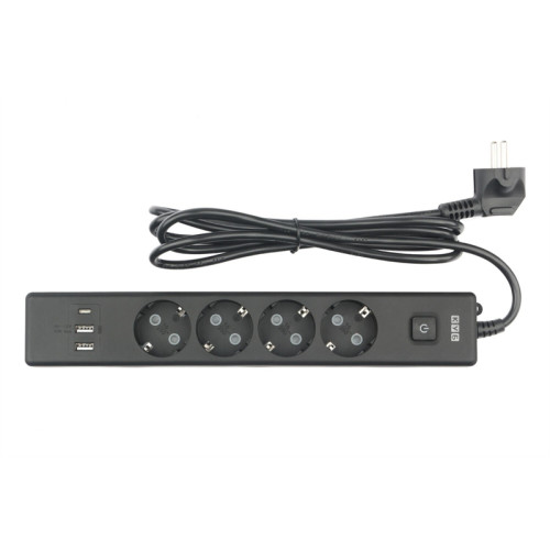 Power Cube сетевой фильтр c USB, 1,9 метра, USB-порты:Type-A: 2 шт,Type-C: 1 шт.зарядка 3.5А/20вт, 4 розетки с заземлением, 16А/3,5кВт, cечение провода: 3х1,0мм2,черный, 2 года гарантии, Россия