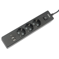Power Cube сетевой фильтр c USB, 1,9 метра, USB-порты:Type-A: 2 шт,Type-C: 1 шт.зарядка 3.5А/20вт, 3 розетки с заземлением, 16А/3,5кВт, cечение провода: 3х1,0мм2, черный, 2 года гарантии, Россия