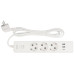 Power Cube сетевой фильтр c USB, 1,9 метра, USB-порты:Type-A: 2 шт,Type-C: 1 шт.зарядка 3.5А/20вт, 3 розетки с заземлением, 16А/3,5кВт, cечение провода: 3х1,0мм2, белый, 2 года гарантии, Россия