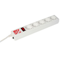 Power Cube 3 метра, 5 розеток с заземлением, 10А/2,2кВт, Сечение провода: 3*0.75 мм, цвет белый, 4 года гарантии, Россия, МПТ