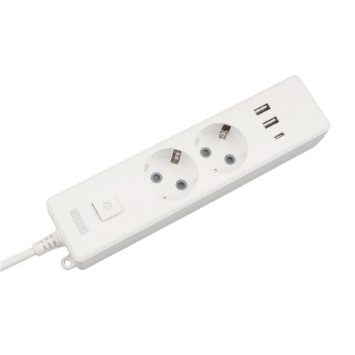 Power Cube сетевой фильтр c USB, 1,9 метра, USB-порты:Type-A: 2 шт,Type-C: 1 шт.зарядка 3.5А/20вт, 2 розетки с заземлением, 16А/3,5кВт, cечение провода: 3х1,0мм2, белый, 2 года гарантии, Россия