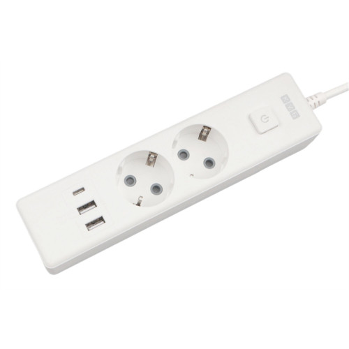 Power Cube сетевой фильтр c USB, 1,9 метра, USB-порты:Type-A: 2 шт,Type-C: 1 шт.зарядка 3.5А/20вт, 2 розетки с заземлением, 16А/3,5кВт, cечение провода: 3х1,0мм2, белый, 2 года гарантии, Россия