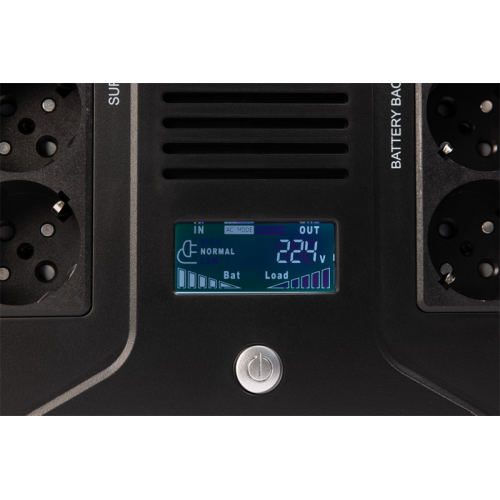 SMARTWATT ИБП линейно-интерактивный, 800/480 ВА/Вт, напольный/настенный, LCD дисплей, Schuko CEE7/4 - 8 шт. (4 шт. с резервным питанием, 4 шт. - сетевой фильтр)