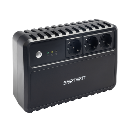 SMARTWATT ИБП линейно-интерактивный, 1000/600 ВА/Вт, напольный, LED индикация, Schuko CEE7/4 - 3 шт.