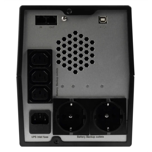 SMARTWATT ИБП линейно-интерактивный SIN, мощность 1500/1050 ВА/Вт, напольный, LED индикация, Shuko CEE7/4 - 2 шт. , IEC C13 - 3 шт.