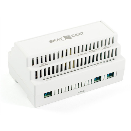(585) Бастион SKAT-24-2.0 DIN (СКАТ ИБП-24/2-DIN) источник питания 24В 2А пластиковый корпус под DIN рейку 35 мм