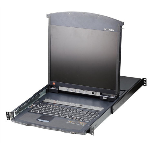 ATEN 16P CAT-5 HIGH DENSITY DUAL RAIL LCD KVM.