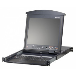 ATEN 16P CAT-5 HIGH DENSITY DUAL RAIL LCD KVM
