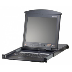 ATEN 8P CAT-5 HIGH DENSITY DUAL RAIL LCD KVM*KL1508AN-AXA-RG