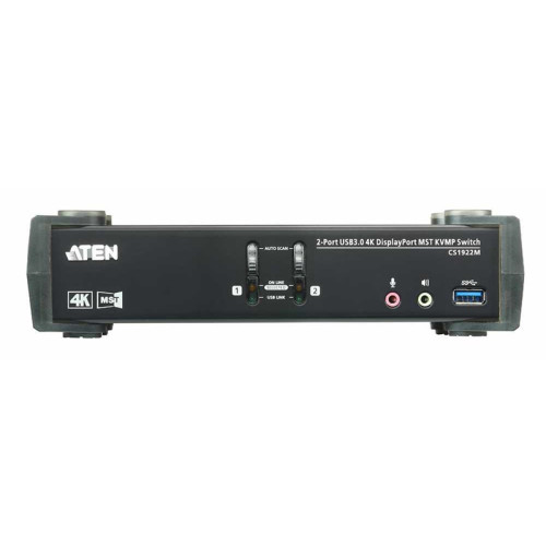 ATEN 2P USB 3 4K DisplayPort MST KVMP Switch