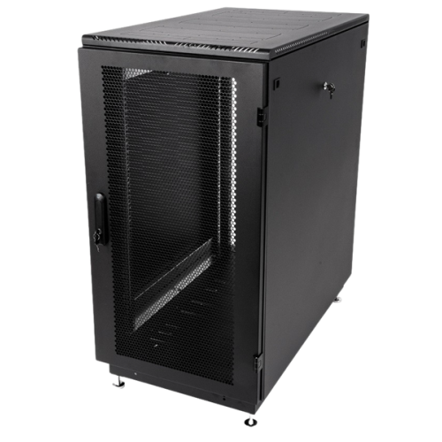 ЦМО Шкаф серверный напольный 24U (600  1000) дверь перфорированная 2 шт., чёрный